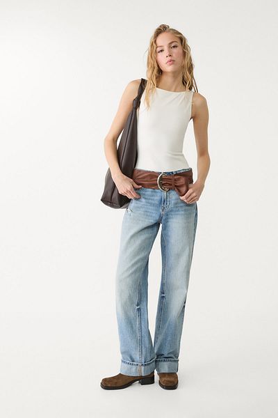 Stradivarius Basic boat neck bodysuit