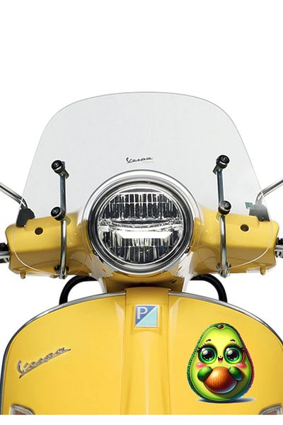 MegaSticker Mini drăguț avocado cască auto/motocicletă, laptop și autocolant pentru parbriz 13x10cm