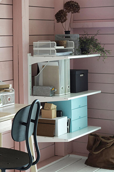 Binbirreyon Metal File Magazine Magazine File 2-Piece White File Holder Df042