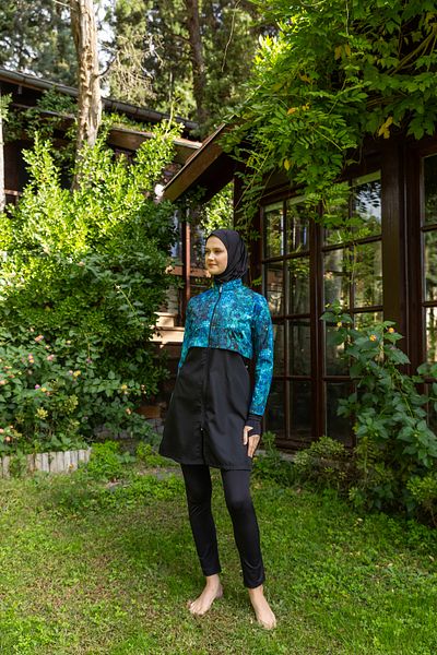 ALFASA Μαγιό Crop Hijab με δάχτυλα