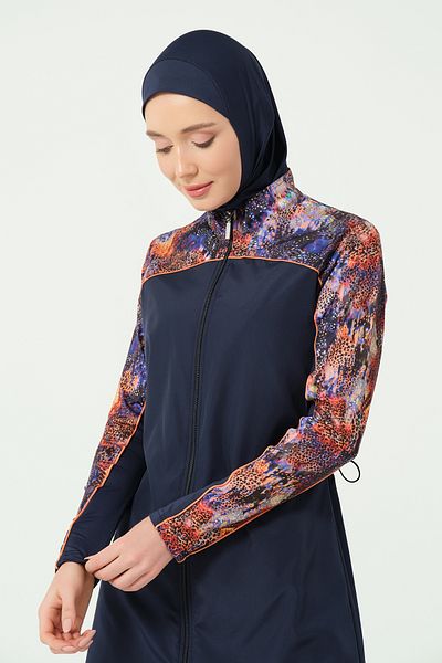 ALFASA Μαγιό Hijab διακοσμημένο με πούπουλα Trop