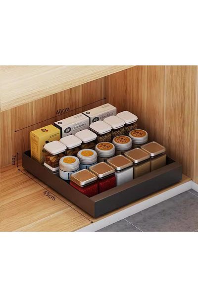 sharpdo Kitchen Stainless steel Dishware Storage Rack, Drawer Storage Partition Rack 40*43*7CM