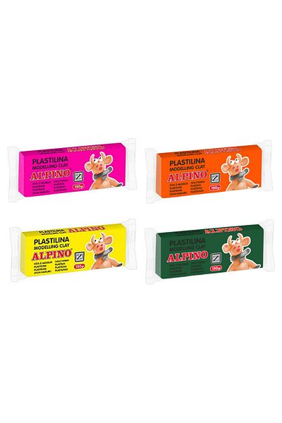 Alpıno Neon 4 Colors 12 Pişiyorka Modeling Clay 150 Gr