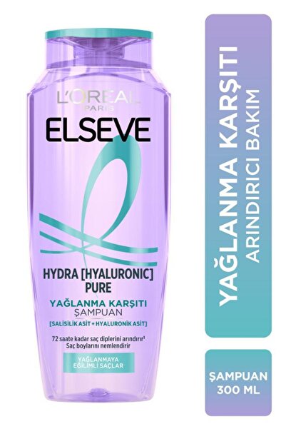 ELSEVE 5'li Elseve Hydra [hyaluronic] Pure Salisilik Asit Içeren Yağlanma Karşıtı Arındırıcı Şampuan 300ml