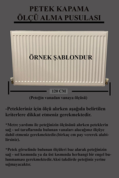 CAN Kalorifer Petek Kapama 120 Cm (İÇ ÖLÇÜSÜ) Hazeran Desenli Mdf Mat Beyaz