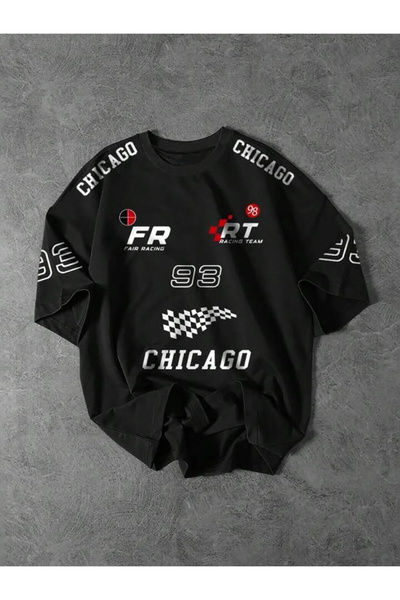 MANCY Unisex Plus Size Fair Racing Oversize 100% Cotton T-Shirt