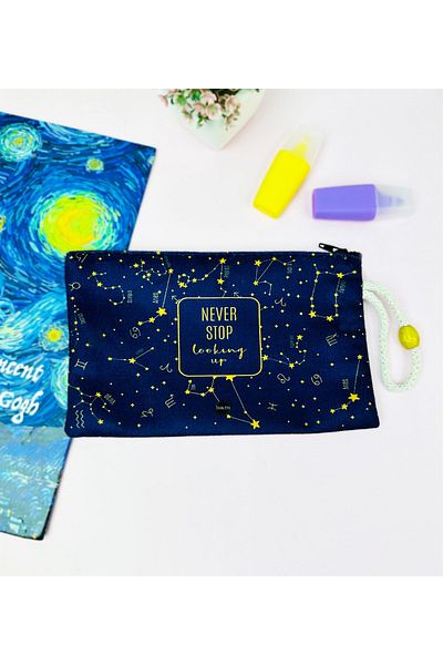 Gift Moda Cloth Pen Holder Wallet with Star Map Design