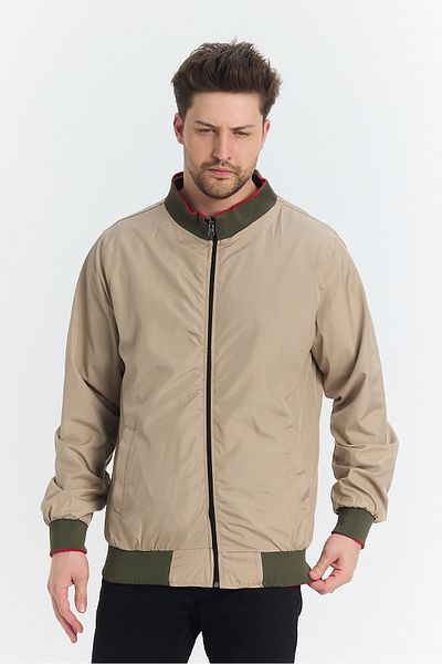 STONCS Men's Khaki Double Sided Seasonal Coat