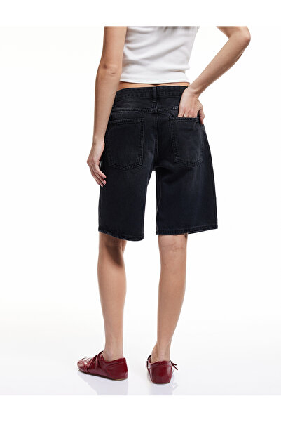 Koton Kadın Kot&Kanvas Şort 5SAL40007MD SİYAH