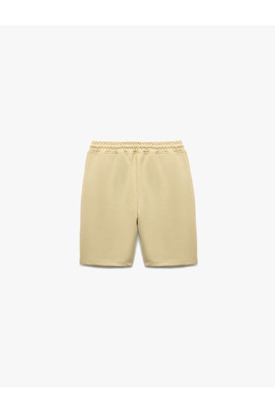 Koton Stitching Detailed Elastic Waist Bermuda Shorts