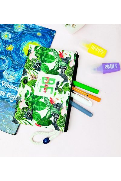 Gift Moda Portofel cu suport pentru stilou din pânză cu design pozitiv
