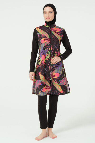 ALFASA Island Patterned Hijab Swimsuit