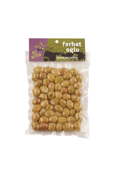 FERHATOĞLU Yeşil Çizik Zeytin Kekikli 200 G - Vakumlu Paket