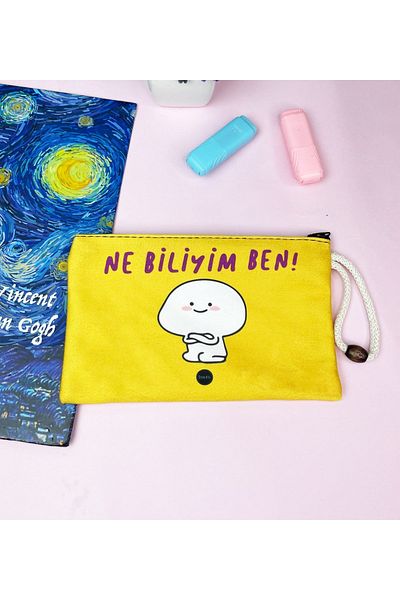 Gift Moda Ce știu, portofel cu suport pentru stilou din pânză