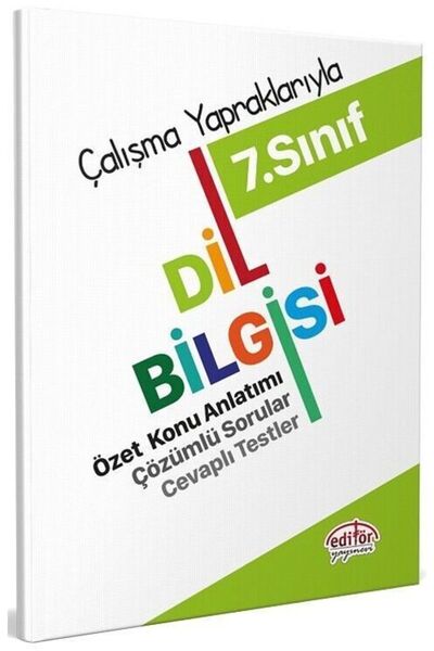 Editör Yayınevi Editör Yayınları 7. Sınıf Dil Bilgisi Özet Konu Anlatımı