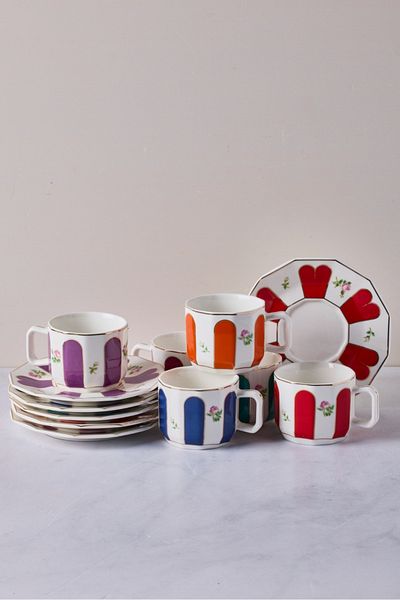 Lizzy Novice 6-Person 12-Piece Porcelain Coffee Set