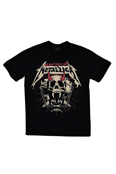 weywot تيشيرت ميتاليكا We Dont باللون الأحمر المطبوع باللون الأبيض للجنسين