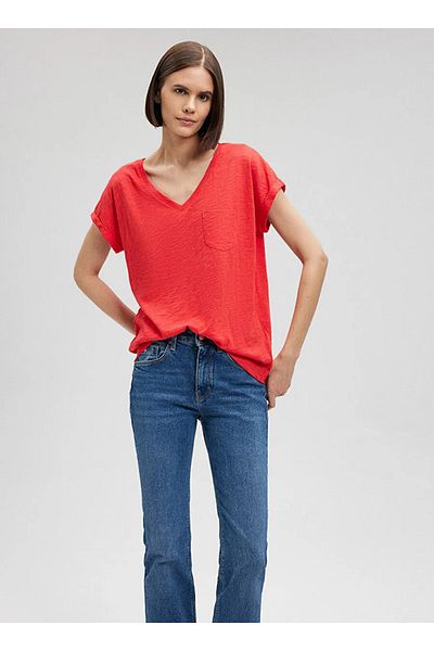 Mavi κόκκινο Γυναικείο T-Shirt Loose Fit BASIC TEE με λαιμόκοψη