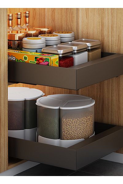 sharpdo Kitchen Stainless steel Dishware Storage Rack, Drawer Storage Partition Rack 40*43*7CM