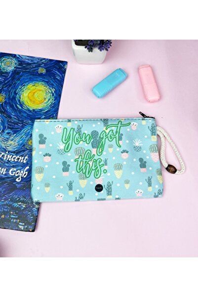 Gift Moda Portofel cu suport pentru stilou din pânză Happy Cat