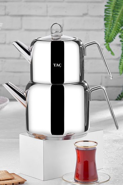 Taç Hera Jumbo Teapot Set - Upper Teapot 2.20 L, Lower Teapot 4.20 L