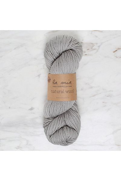 Hangora La Mia Natural Wool Gray Hand Knitting Lanyard - L946 - 34396
