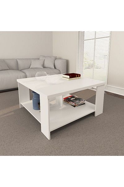 Danube Home Paz Coffee Table  L90xW90xH45.5cm - White