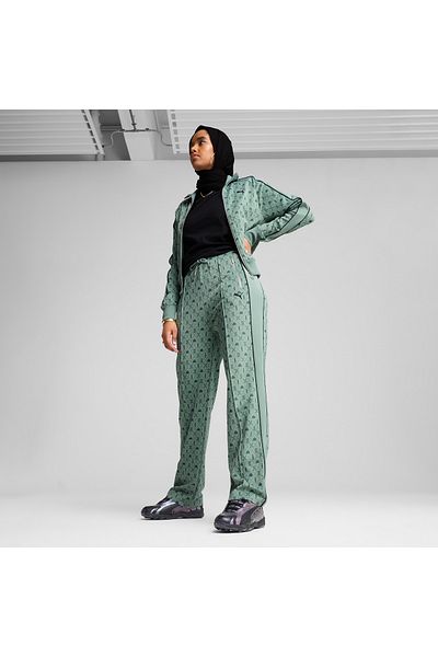 Puma بنطال رياضي أخضر اللون للسيدات من Road To Unity مطبوع T7