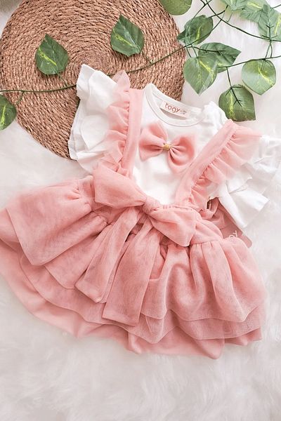 aysskids Mary Special Day Tutu and Tulle Salopet Set for Baby Girl