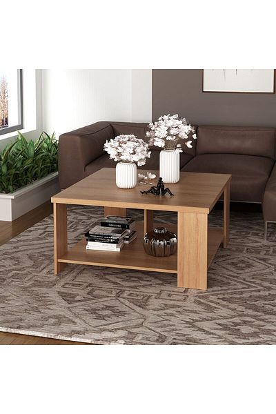Danube Home Paz Coffee Table  L90xW90xH45.5cm - Almond