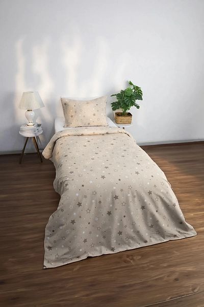 KAAN PREMIUM Λευκό Μονόκλινο Nevlilik Cafe Star Σετ 155x230 100x200 Μήκος ελαστικό σερβιτόρο
