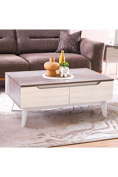 Danube Home Hazel Coffee Table  L100xW60xH46cm - White