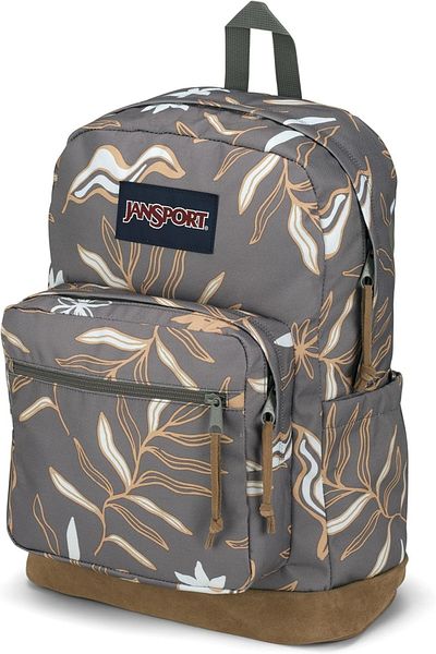 Jansport Grey School Backpack with Jansport Right Pack Vacay Vibes Grey