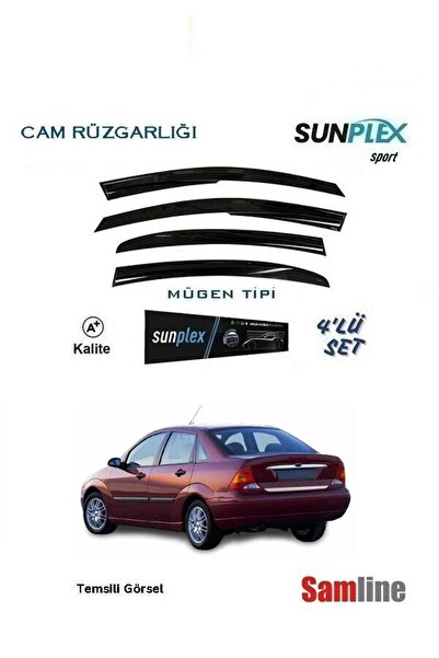 SUNPLEX Ford Focus Sedan MK1 (1999-2005) Cam Rüzgarlığı 4'lü