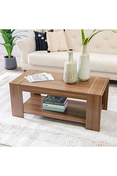 Danube Home Kairo Coffee Table  L110xW54xH45cm - Walnut
