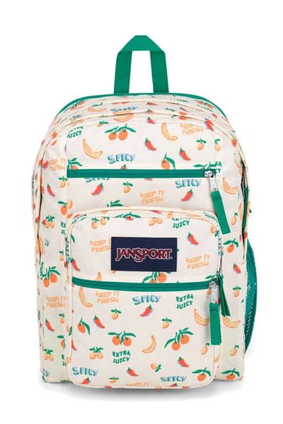 Jansport Children's pink and green backpack JanSport Big Student Five a Day Cream