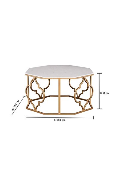 Danube Home Esperanza Coffee Table  L103xW103xH51cm - Golden