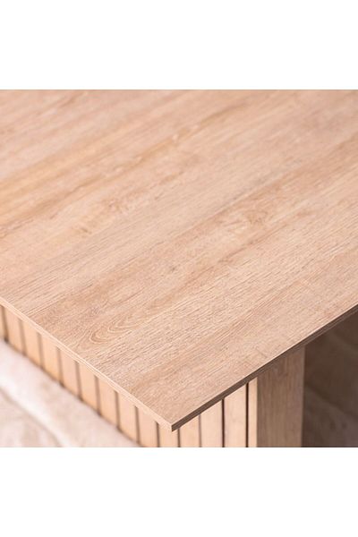 Danube Home Calibra Coffee Table  L140xW70xH40cm - Whitewash/Oak