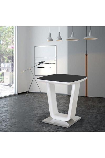 Danube Home Salvador End Table  L55xW55xH60cm - Black / White