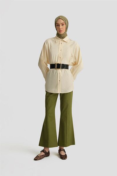 Armine Green Flare Pants 25Y2800