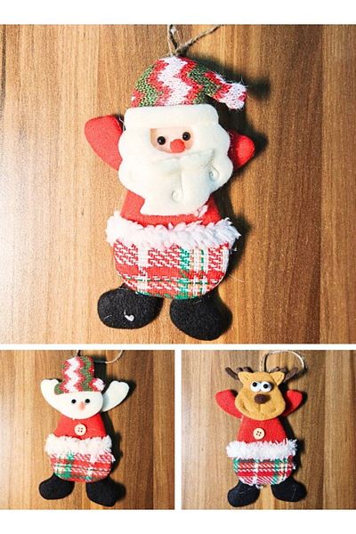 Lexi Bella 3Pcs Textile Knitted Plush Accessory, 17 X 11 Cmyling Christmas Glass Tree Suse