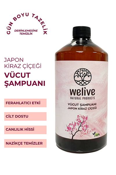 Welive JAPAN CHERRY SHOWER GEL 1000 ML