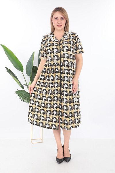 STELLETO Lace Collar Zippered Summer Tunic