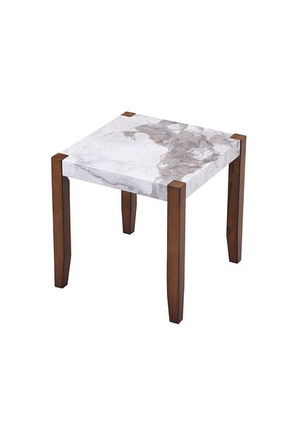 Danube Home Kenzo Coffee and 2 End Table Set  L120.5xW60.5xH45.5cm - White/Dark Oak