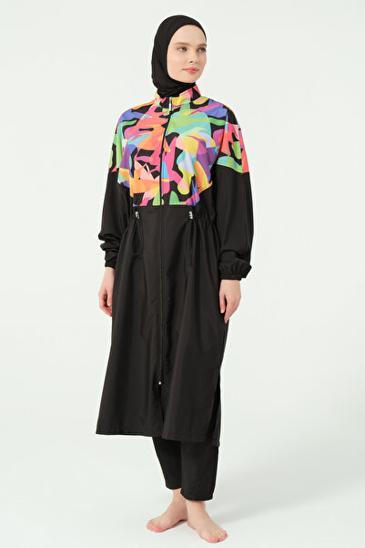 ALFASA Multicolored Oversize Long Hijab Swimsuit