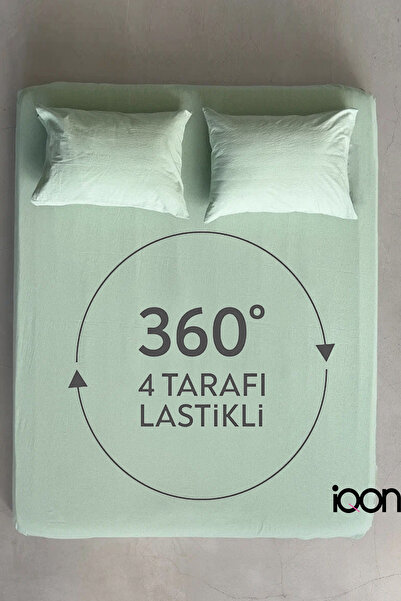 İQON Ranforce Woven Fitted Sheet Set Single - 21 Colors