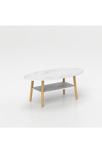 Danube Home Freya Coffee Table  L100xW50xH42cm - White