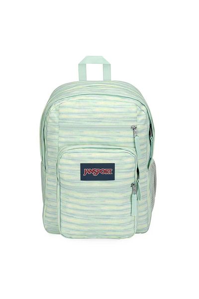 Jansport Big Student 70s Space Dye Fresh Mint Cream Striped School Backpack