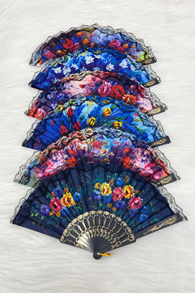 ZEYMERADE Siyah Karışık Renk Gelin Nedime Yelpazesi, Bride Bekarlığa Veda Partisi Kına Hediyelik, 1 Adet