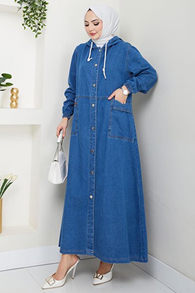 hafsamina Geantă cu nasturi cu ușă, blugi de buzunar, albastru închis HM2670